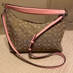Coach Signature Petal Pink Hobo Purse